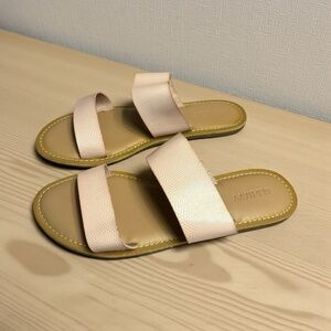 Old Navy Blush Pink Double Strap Slide Sandals Women’s 7 Summer